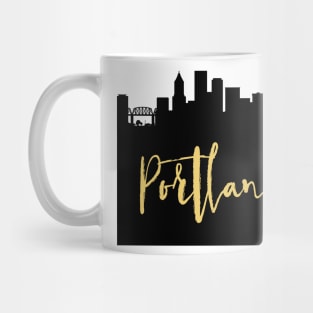 PORTLAND OREGON DESIGNER SILHOUETTE SKYLINE ART Mug